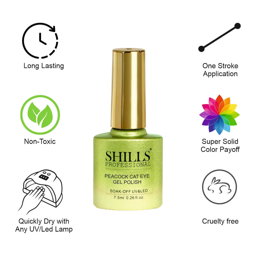 Peacock Cat Eye Gel Polish