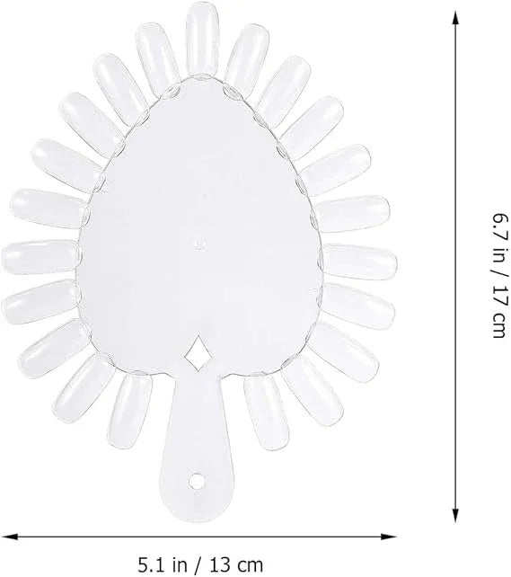 NAIL STAND Nail Chakra Leaf Shape-Clear