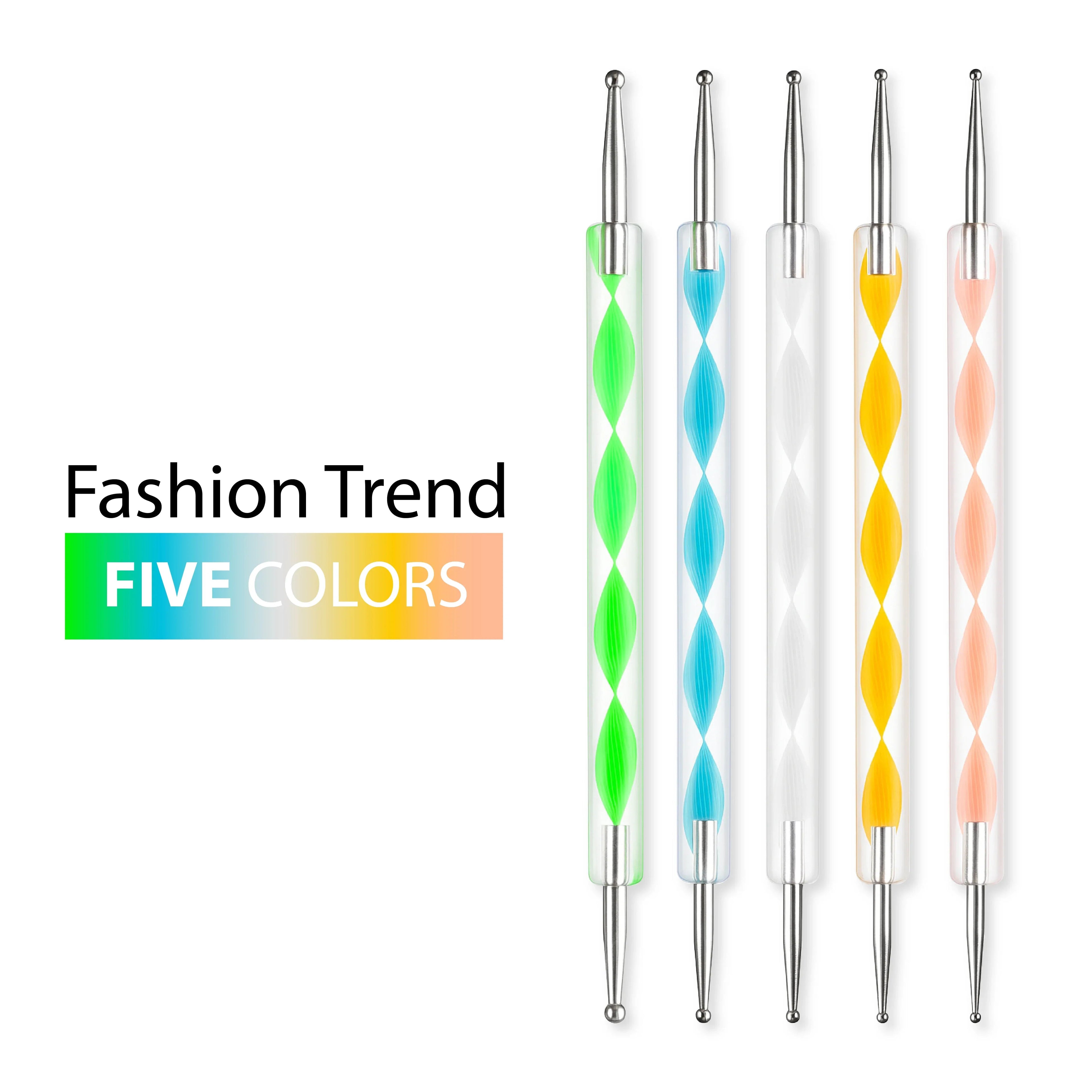 Rainbow Nail Dotting Tool Set 5Pc