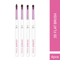 White Gel Brush Set 4Pcs
