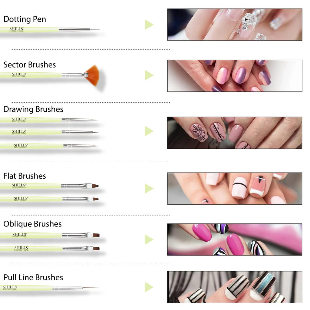 Green Nail Art Brush