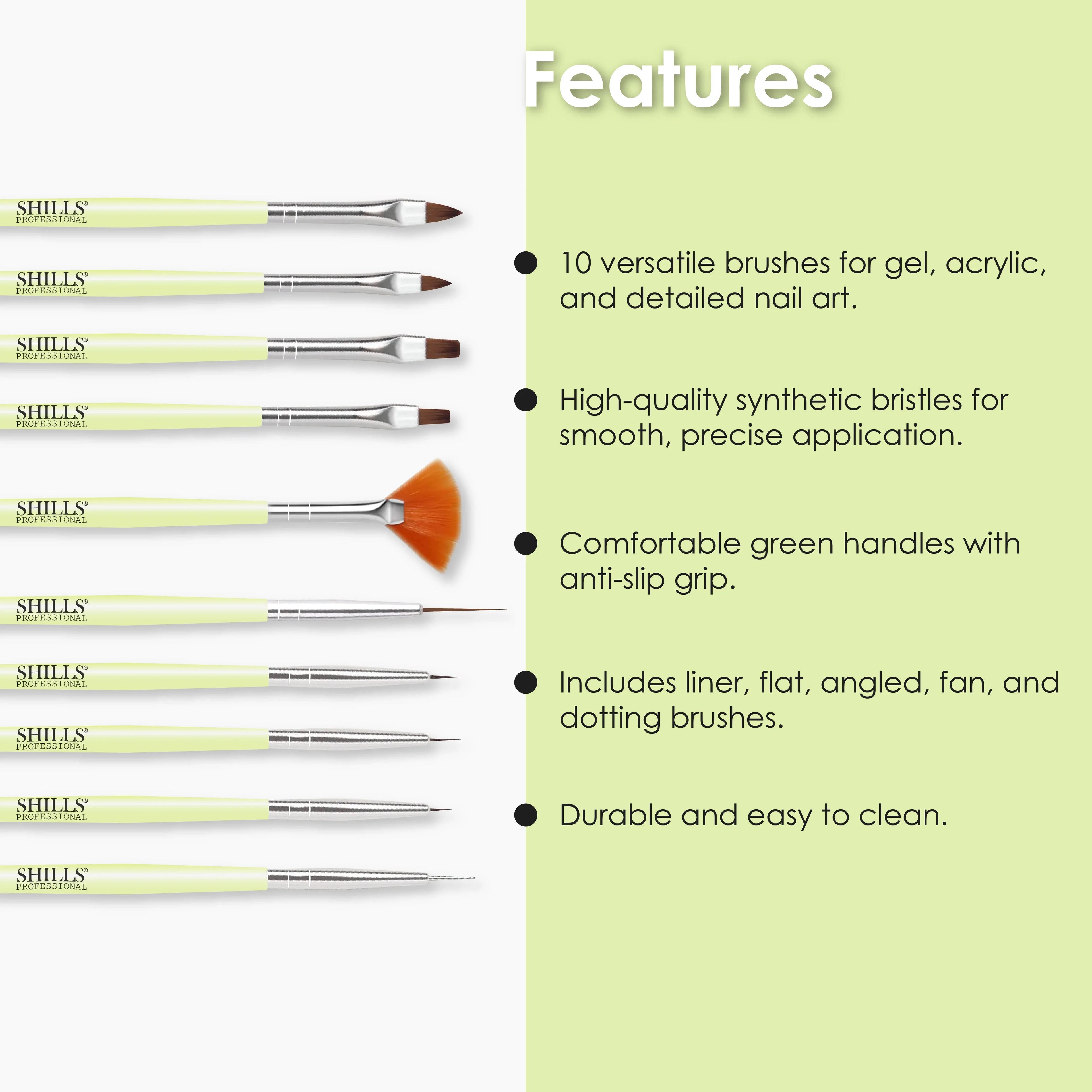 Green Nail Art Brush