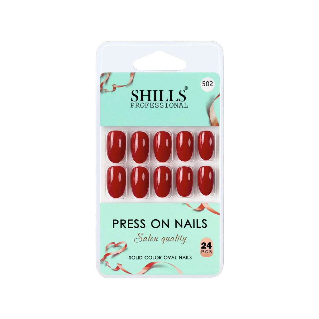 Glossy Solid Color Nails Oval(SPN501-SPN552)