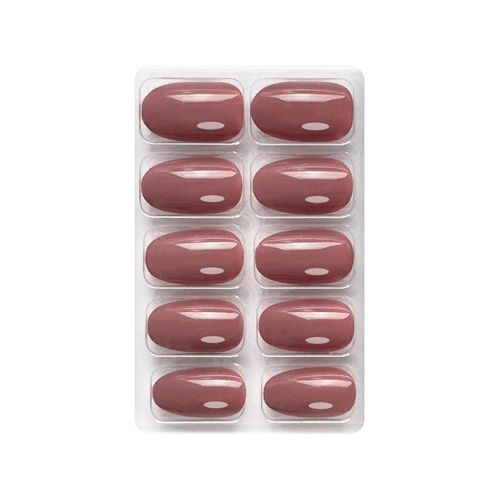 Glossy Solid Color Nails Oval(SPN501-SPN552)