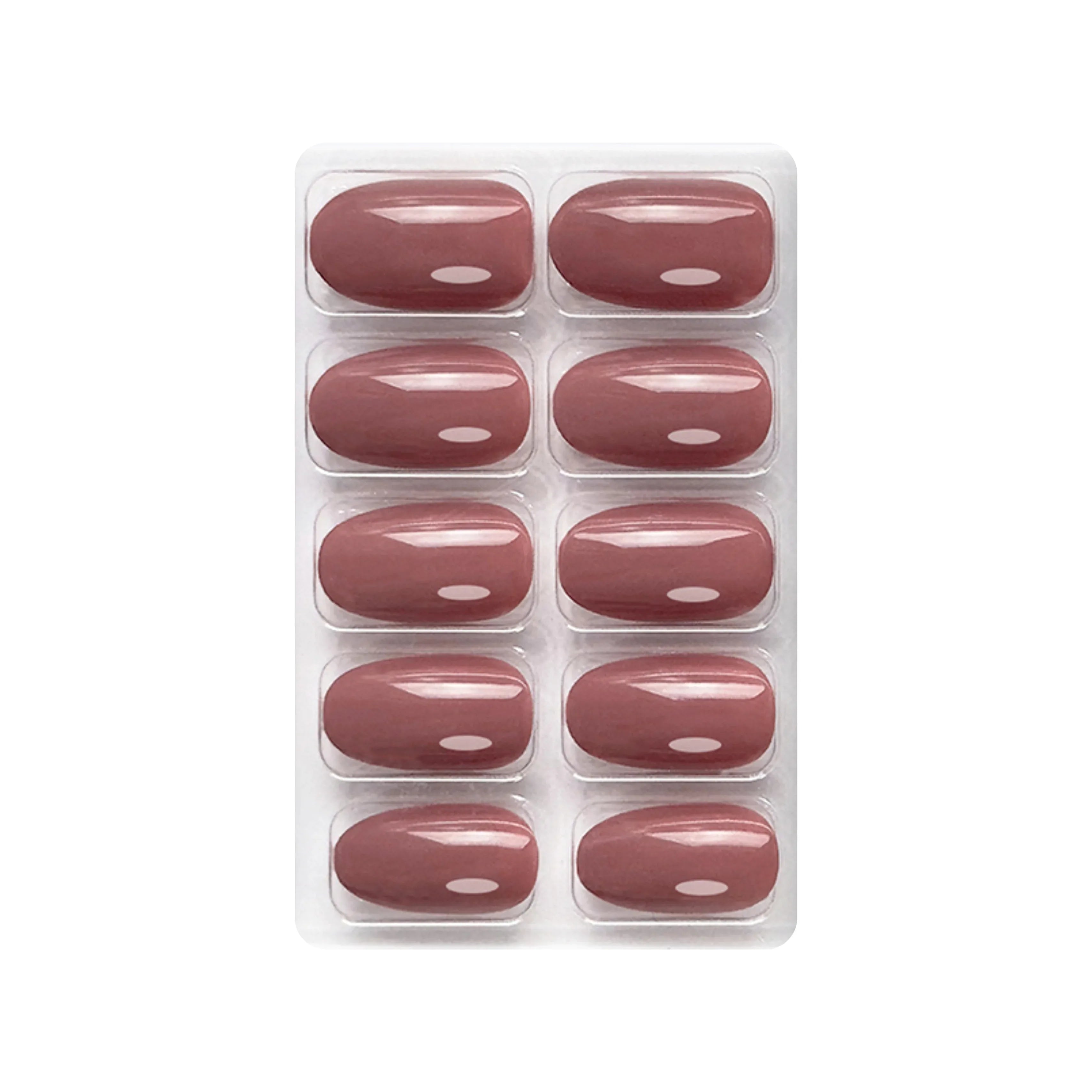 Glossy Solid Color Nails Oval(SPN501-SPN552)