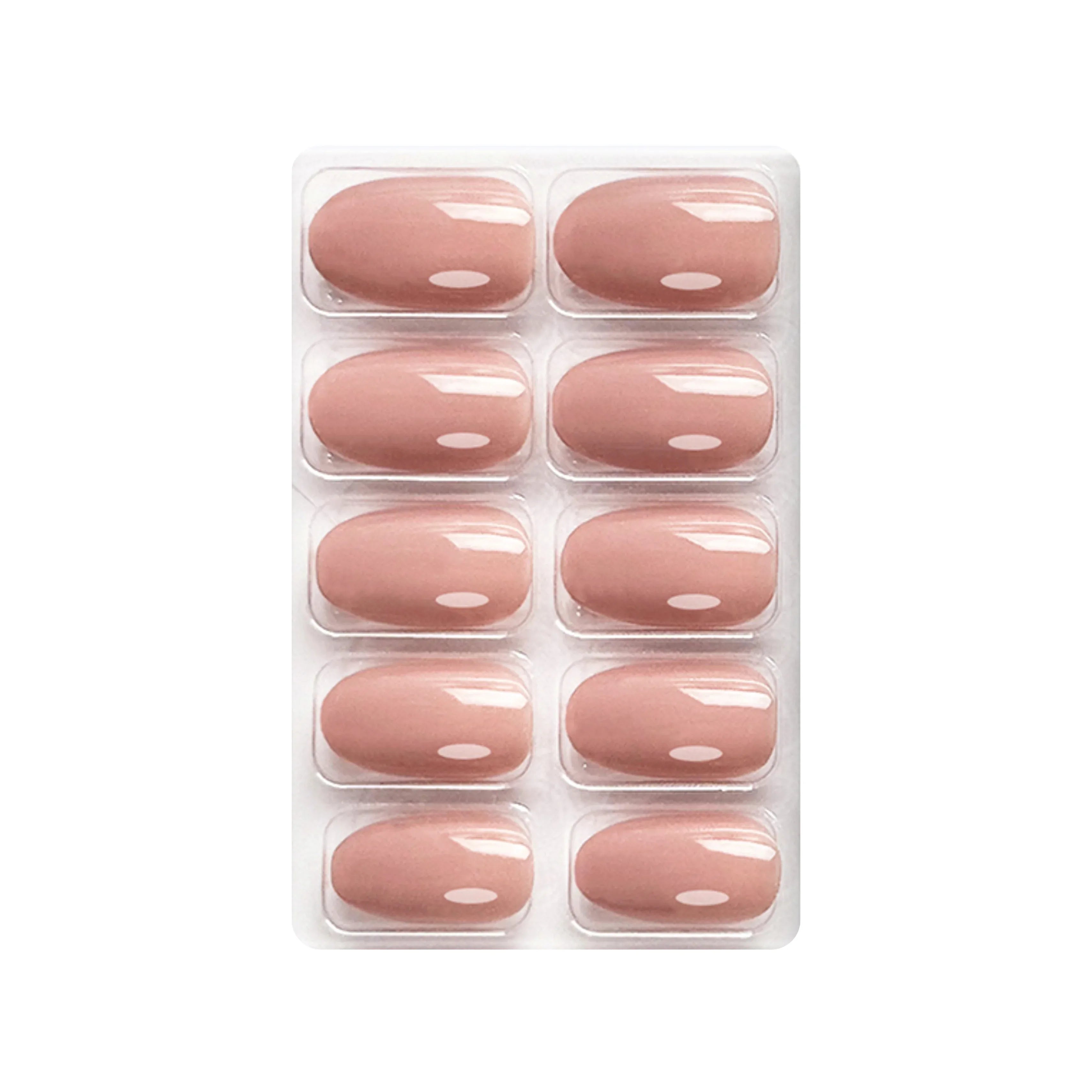 Glossy Solid Color Nails Oval(SPN501-SPN552)