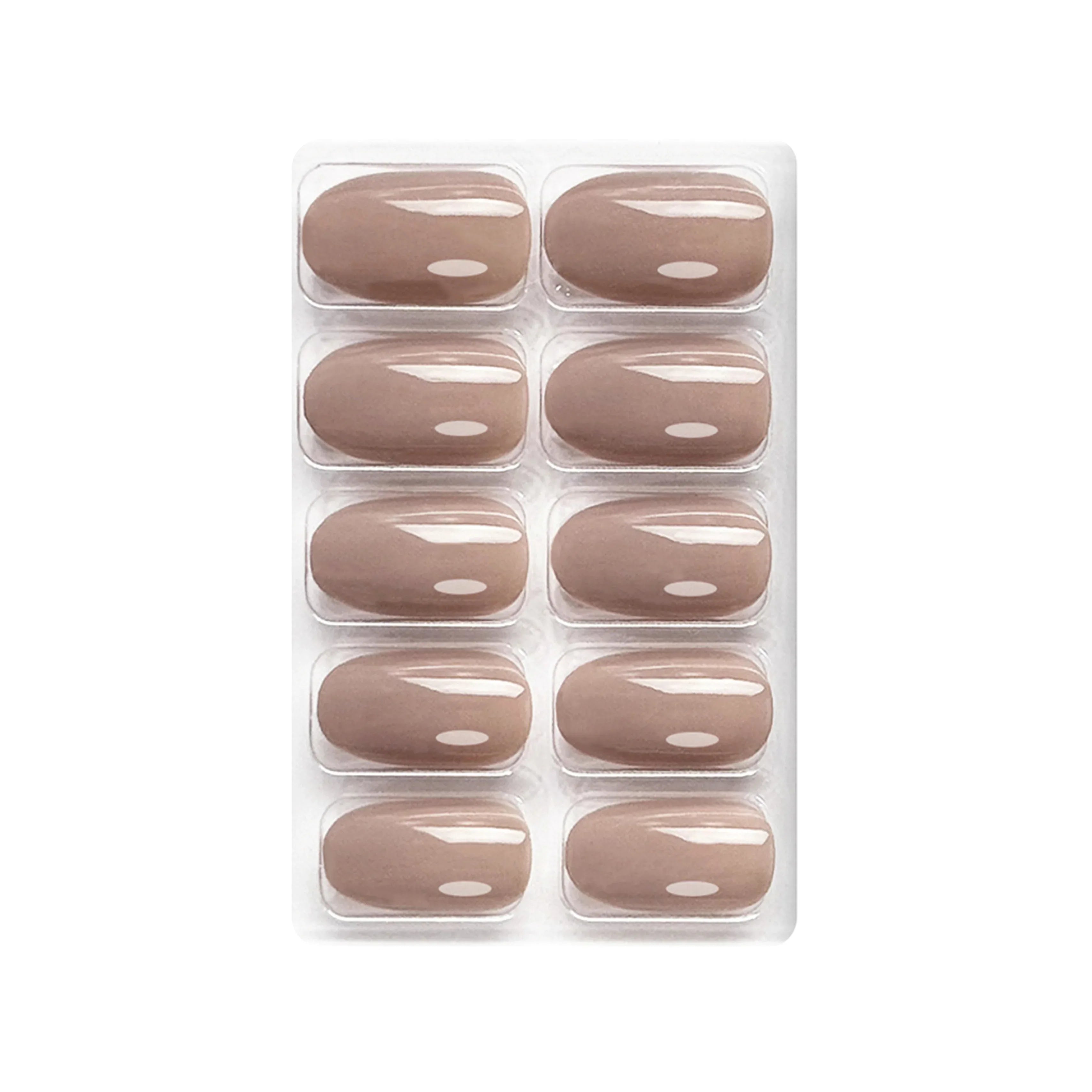 Glossy Solid Color Nails Oval(SPN501-SPN552)