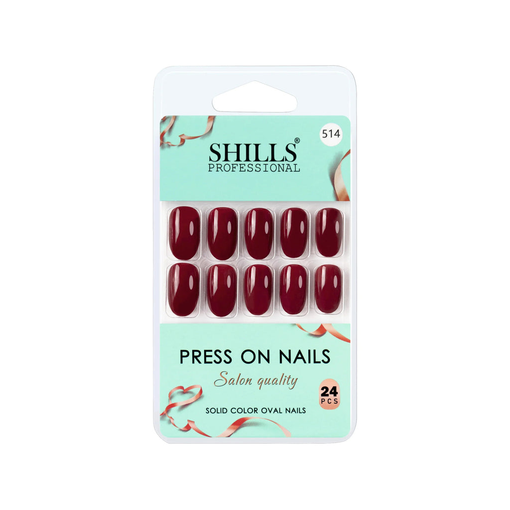 Glossy Solid Color Nails Oval(SPN501-SPN552)