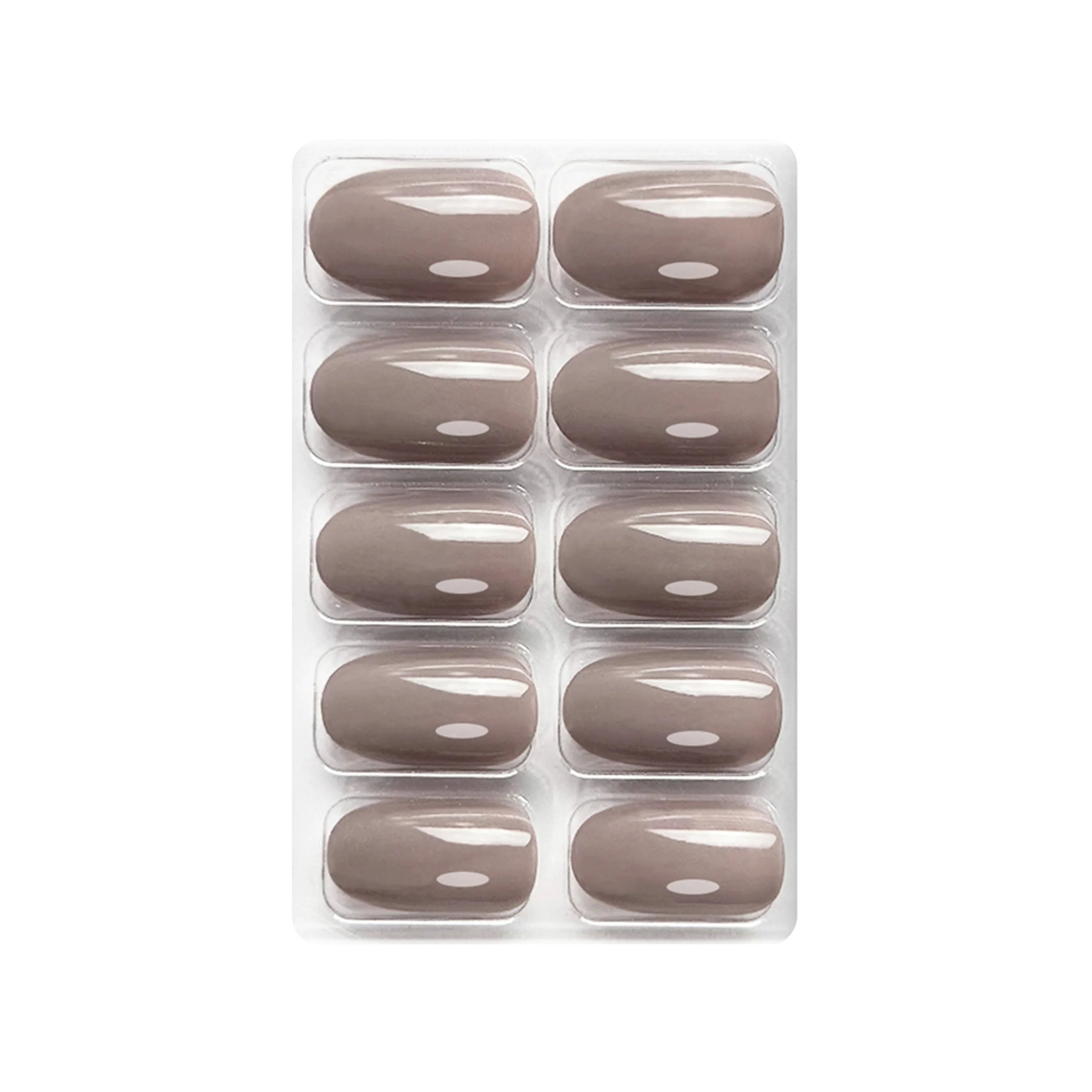 Glossy Solid Color Nails Oval(SPN501-SPN552)