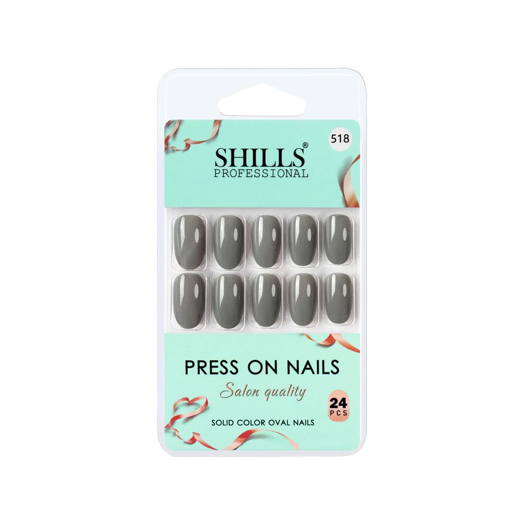 Glossy Solid Color Nails Oval(SPN501-SPN552)