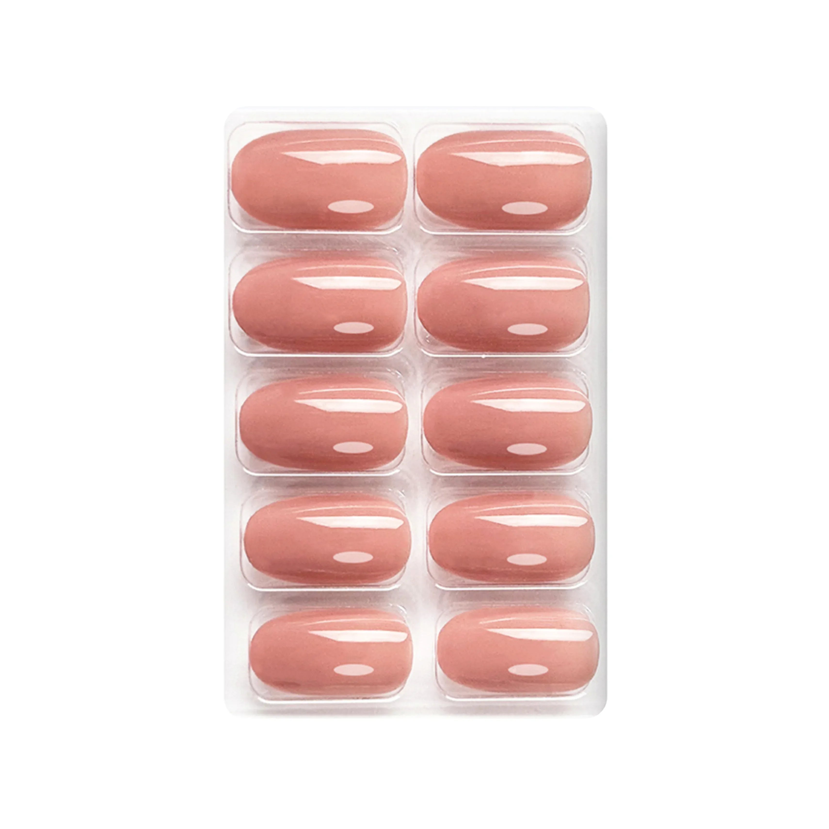 Glossy Solid Color Nails Oval(SPN501-SPN552)