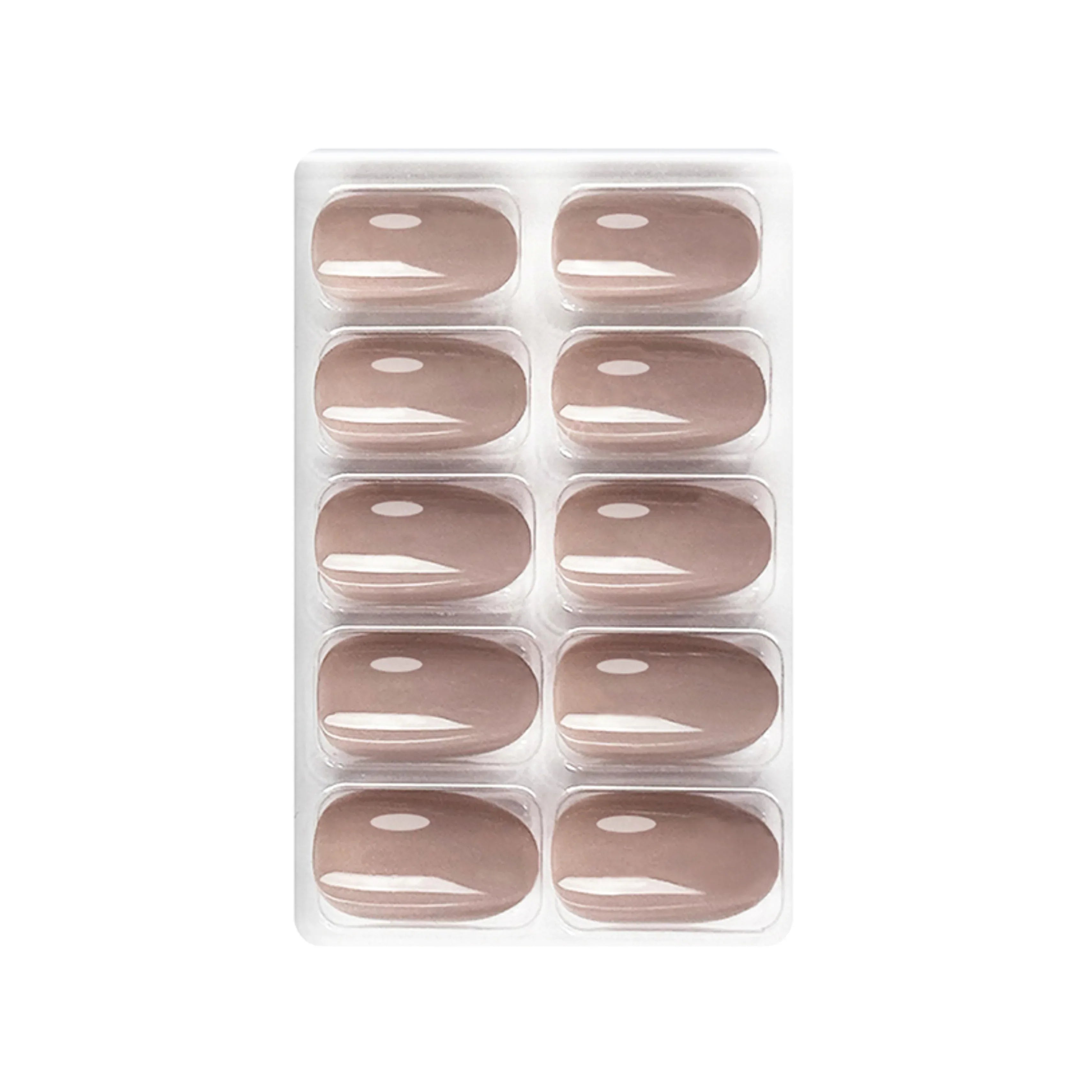 Glossy Solid Color Nails Oval(SPN501-SPN552)