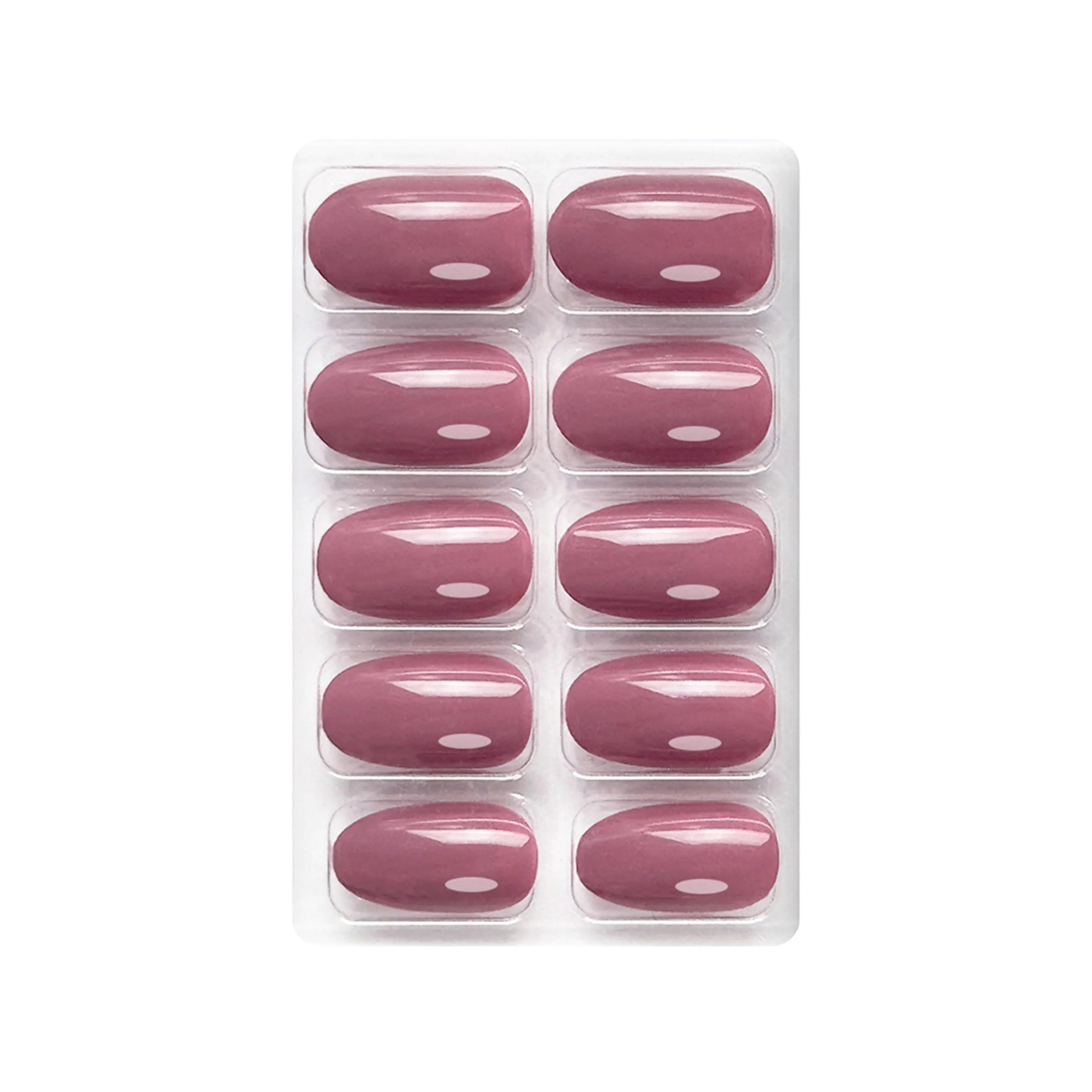 Glossy Solid Color Nails Oval(SPN501-SPN552)