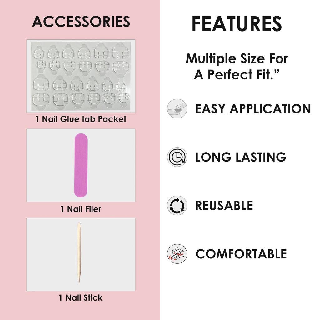 Glossy Solid Color Nails Oval(SPN501-SPN552)