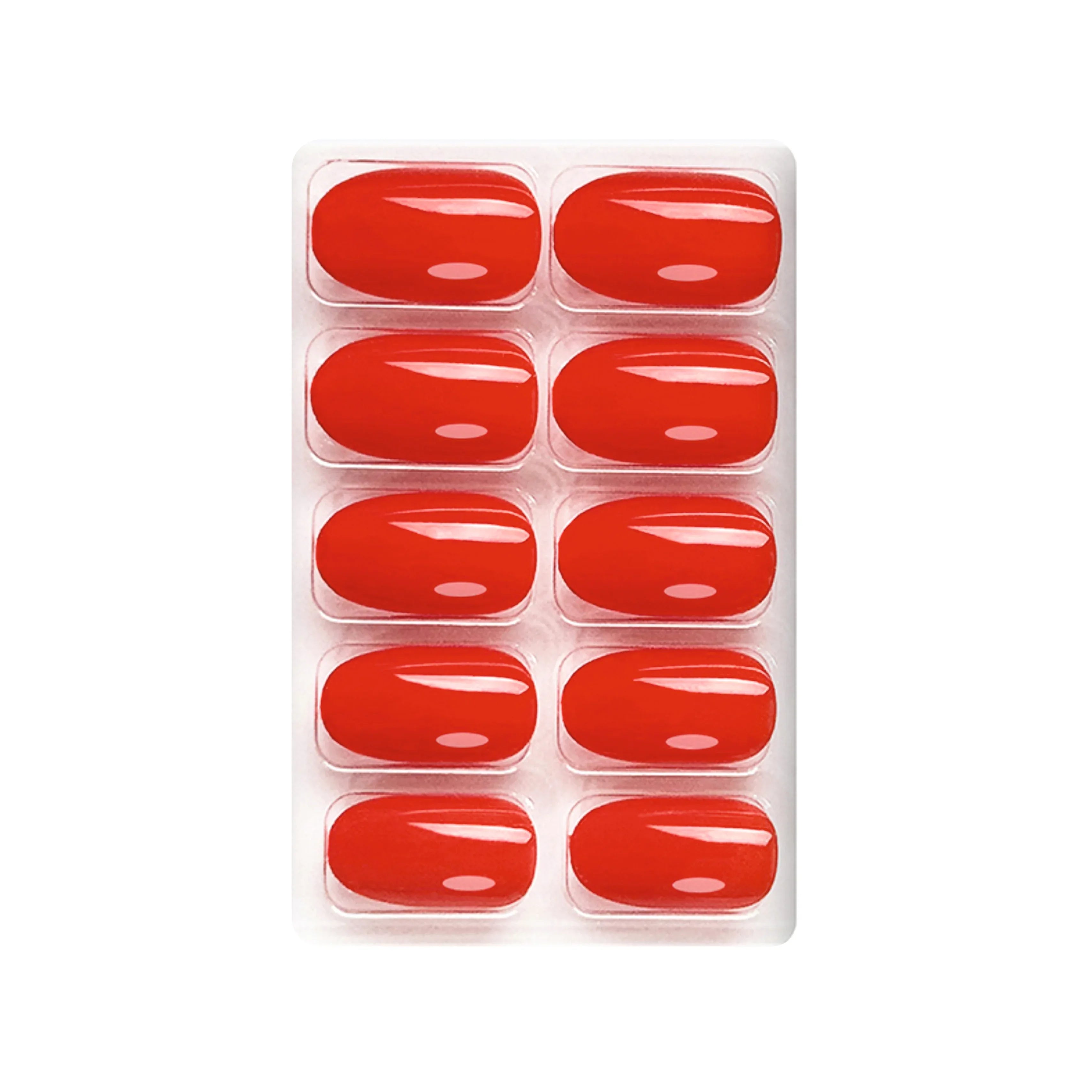 Glossy Solid Color Nails Oval(SPN527-SPN552)