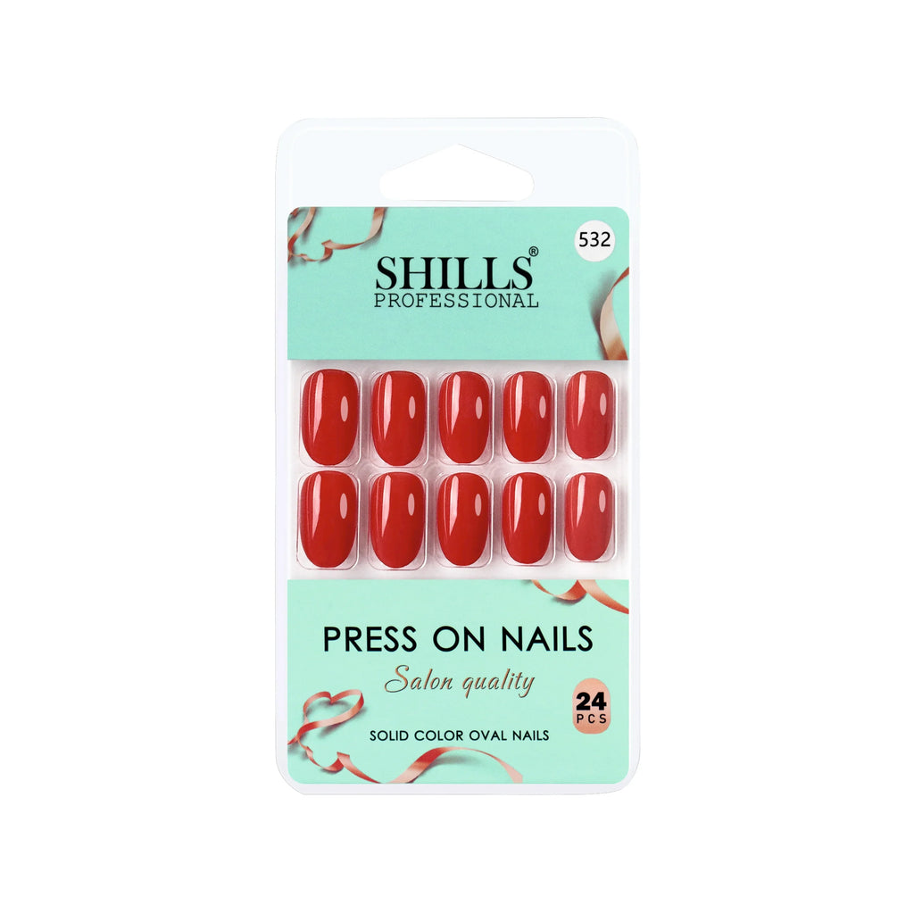 Glossy Solid Color Nails Oval(SPN527-SPN552)