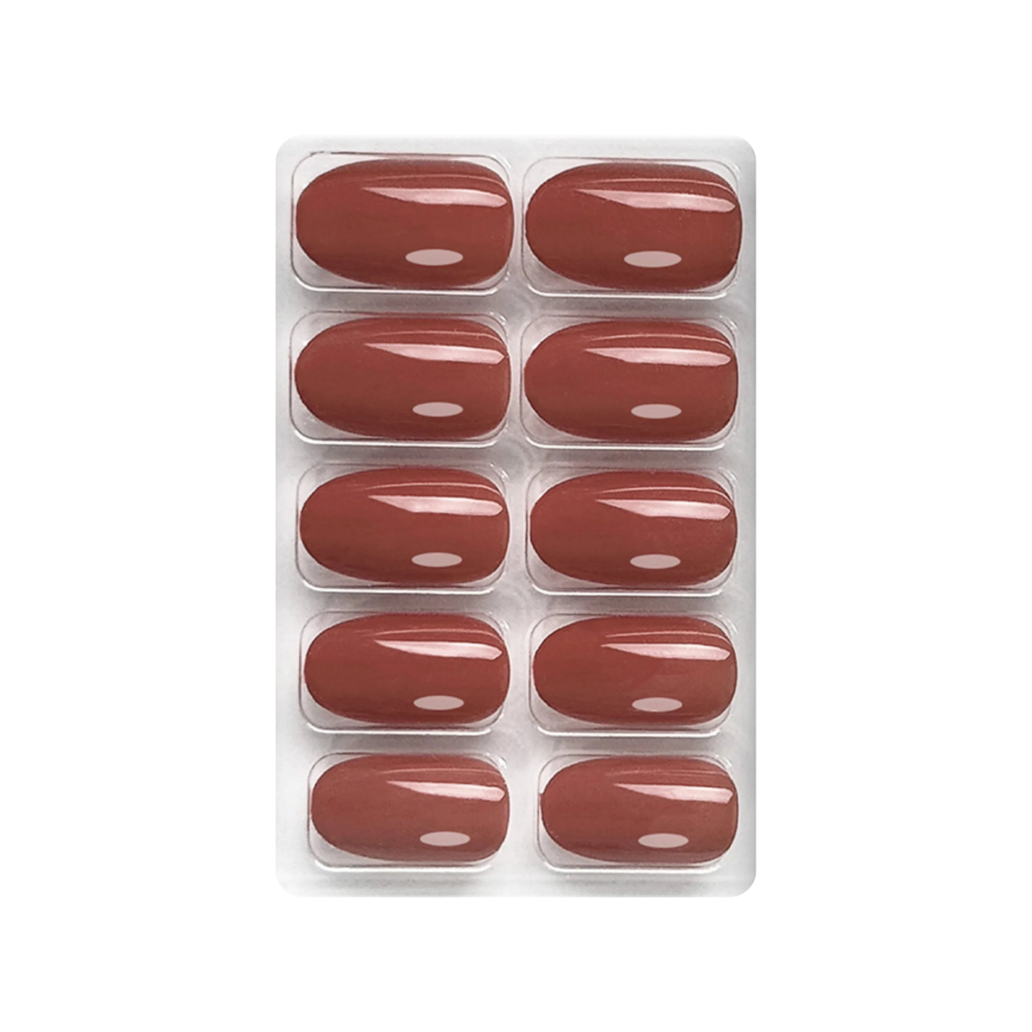 Glossy Solid Color Nails Oval(SPN527-SPN552)