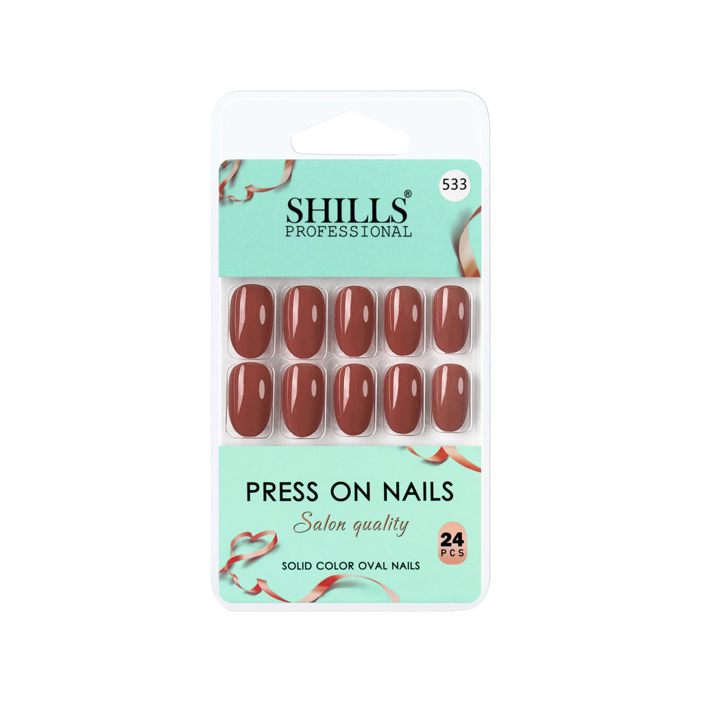 Glossy Solid Color Nails Oval(SPN527-SPN552)