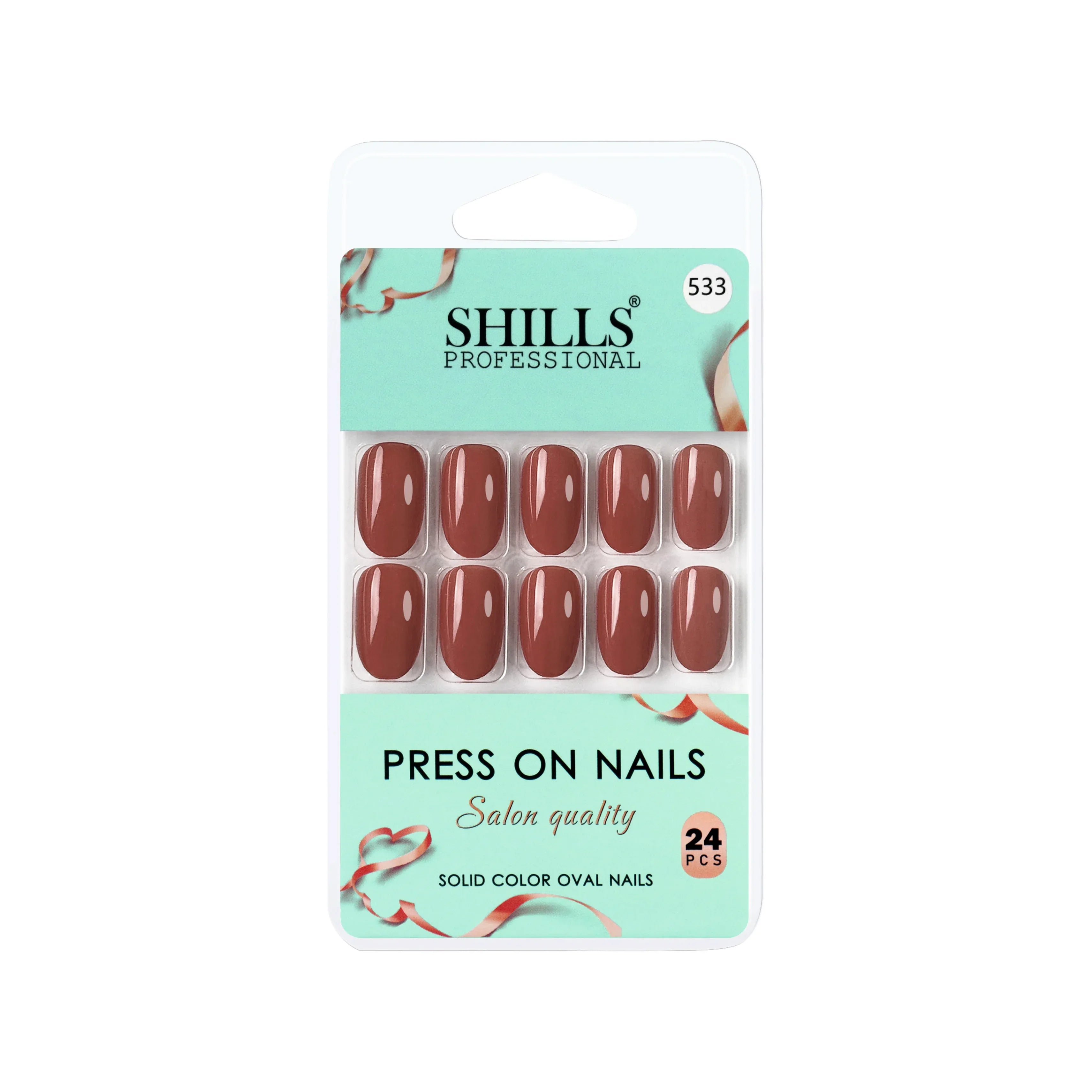 Glossy Solid Color Nails Oval(SPN527-SPN552)