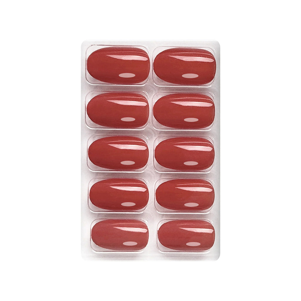 Glossy Solid Color Nails Oval(SPN527-SPN552)