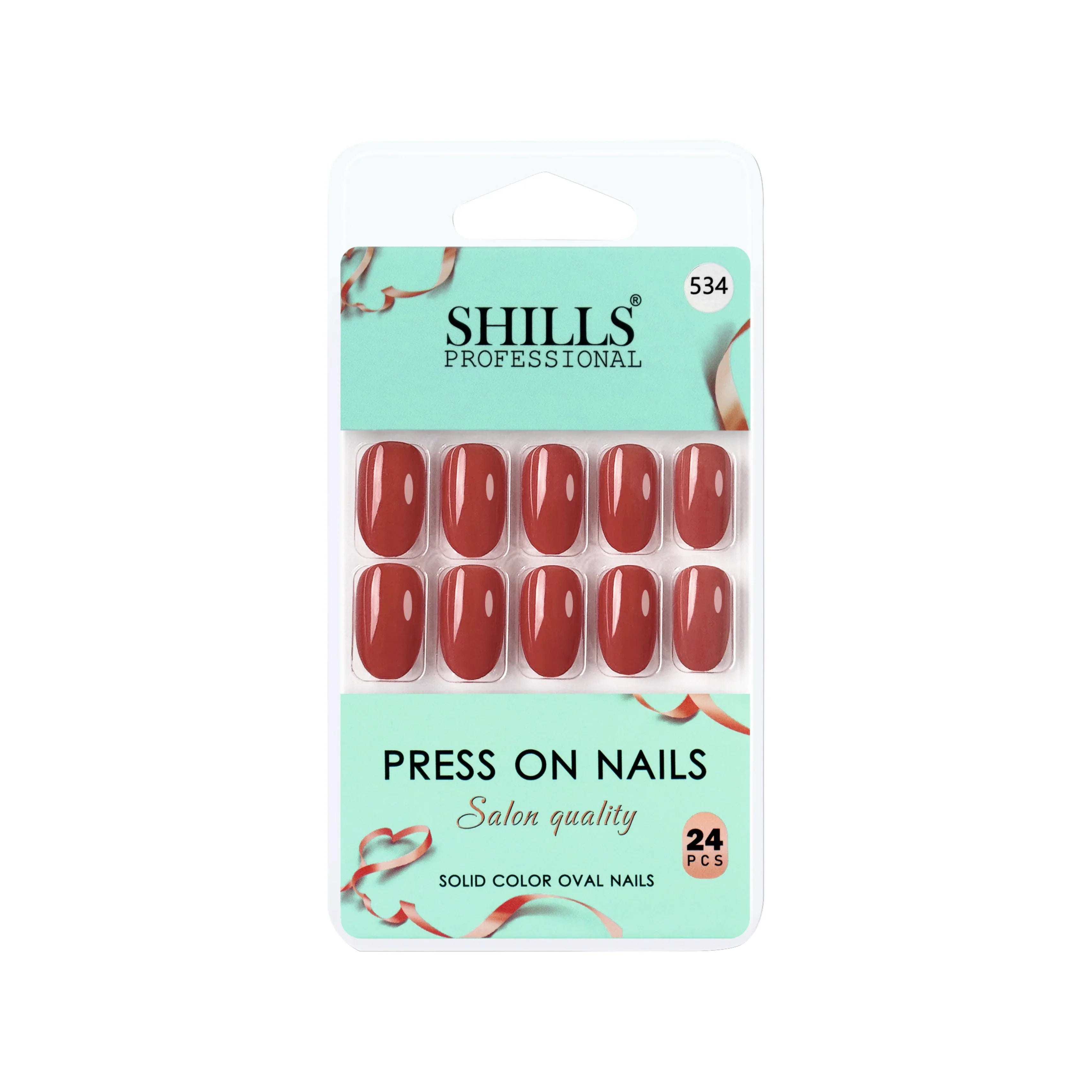 Glossy Solid Color Nails Oval(SPN527-SPN552)
