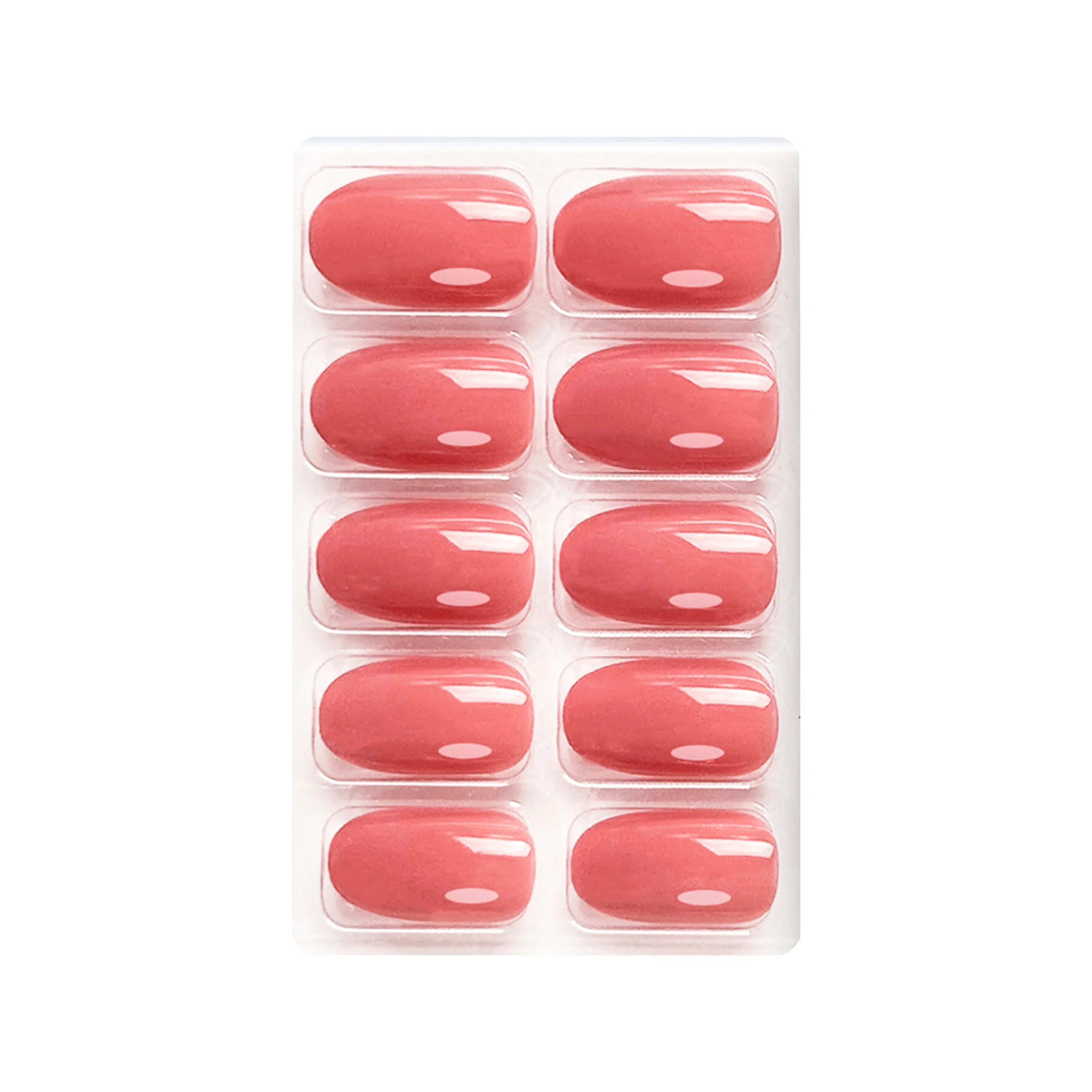 Glossy Solid Color Nails Oval(SPN527-SPN552)