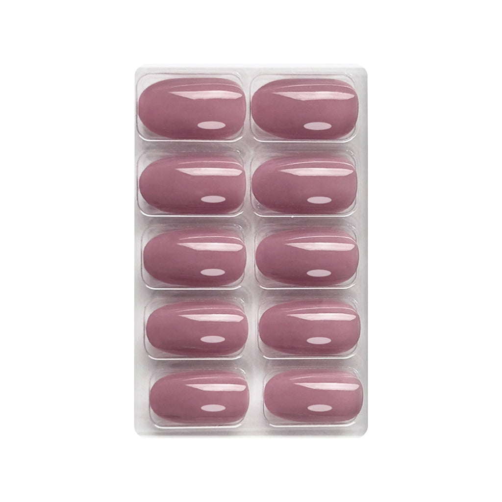 Glossy Solid Color Nails Oval(SPN527-SPN552)