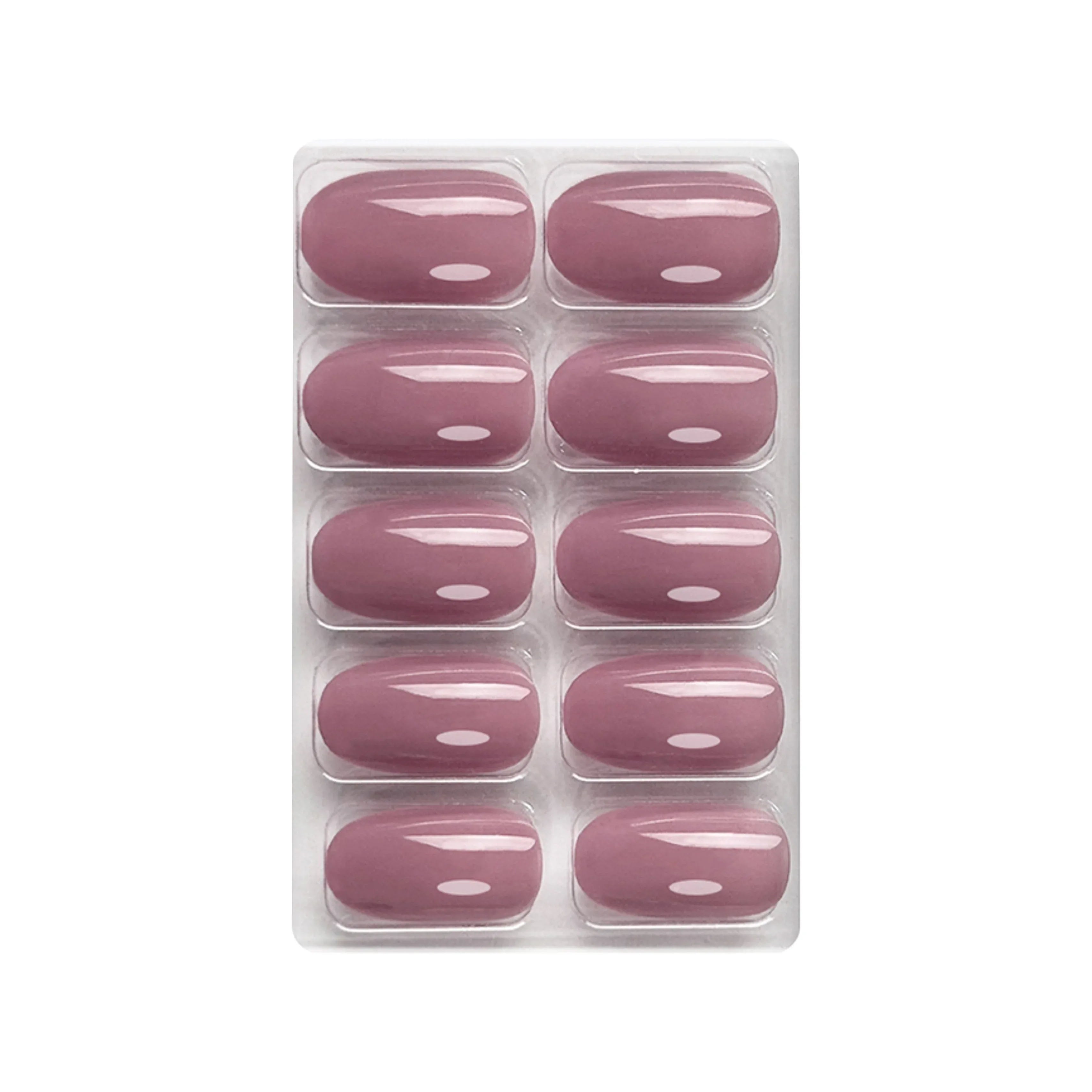 Glossy Solid Color Nails Oval(SPN527-SPN552)