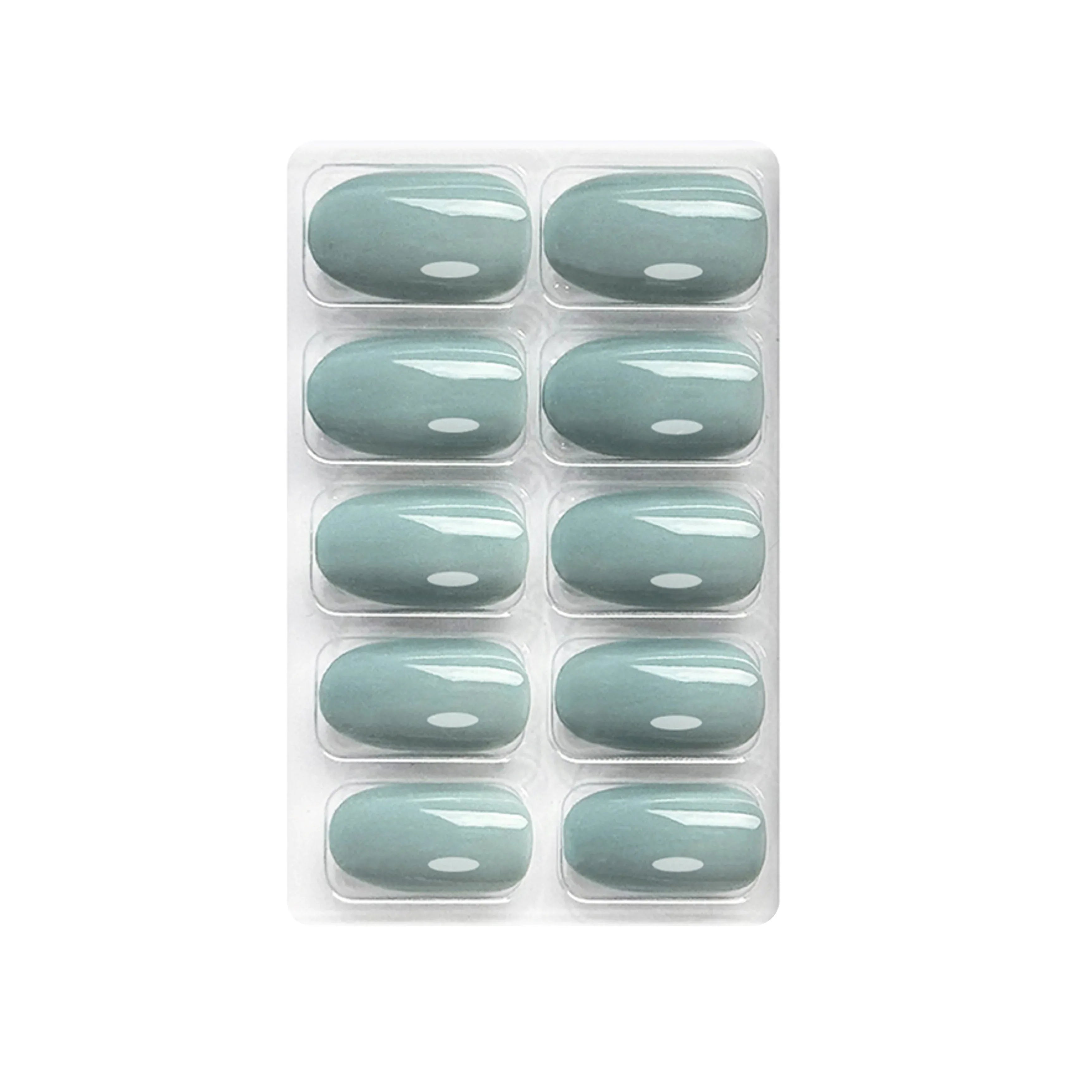 Glossy Solid Color Nails Oval(SPN527-SPN552)