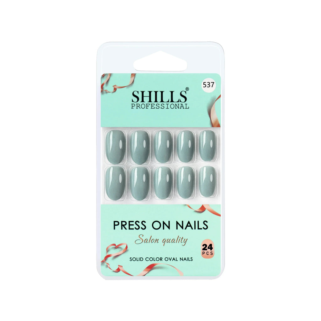 Glossy Solid Color Nails Oval(SPN527-SPN552)