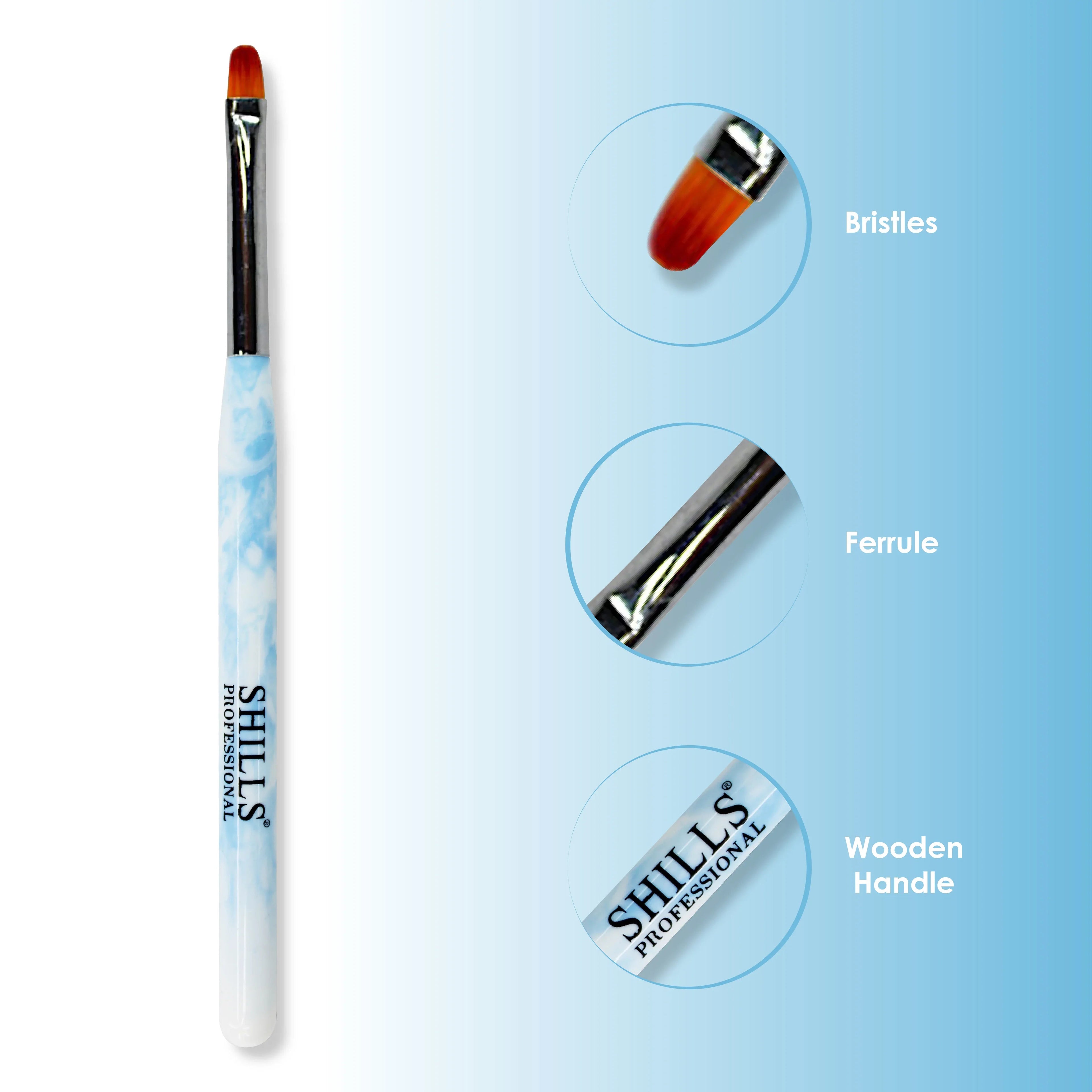 Nail Art Brush Set 7 Pcs Sky Blue