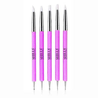 Dotting Tool White Silicone Nail Art Brush 5pcs SPN-6639