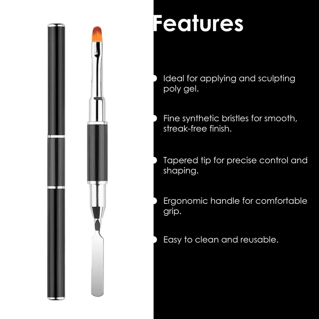 2-in-1 Poly Gel Nail Art Brush