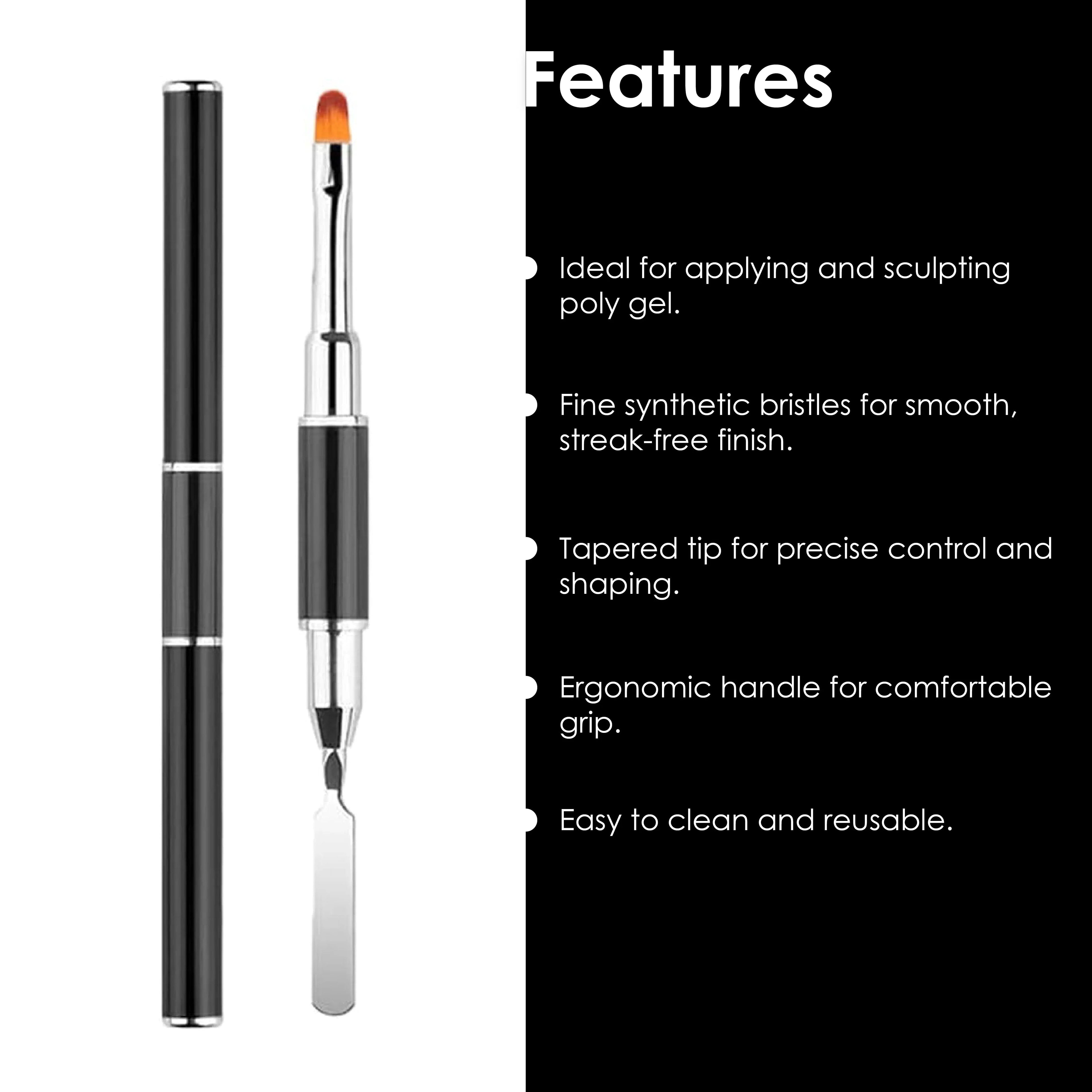 2-in-1 Poly Gel Nail Art Brush