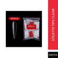 PKT 500pcs StilettoTips Clear