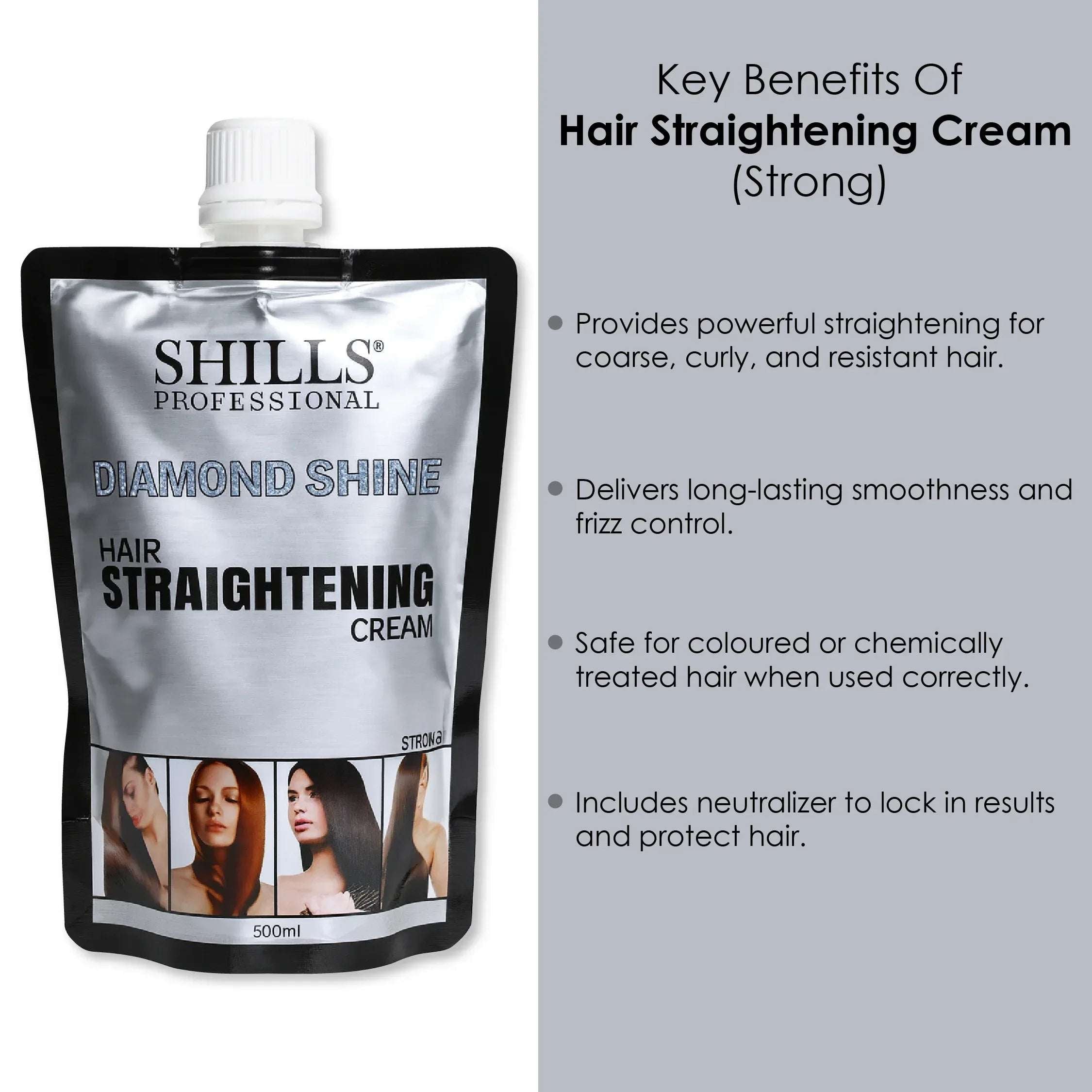 Diamond Shine Hair Straightening Cream 500ml (Strong)