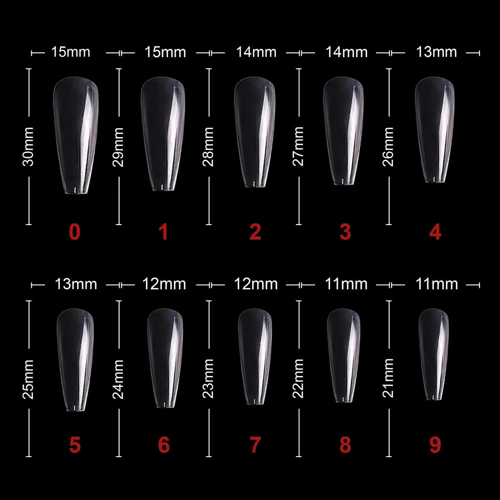 PKT 500pcs T-Shape Nail Tips Clear