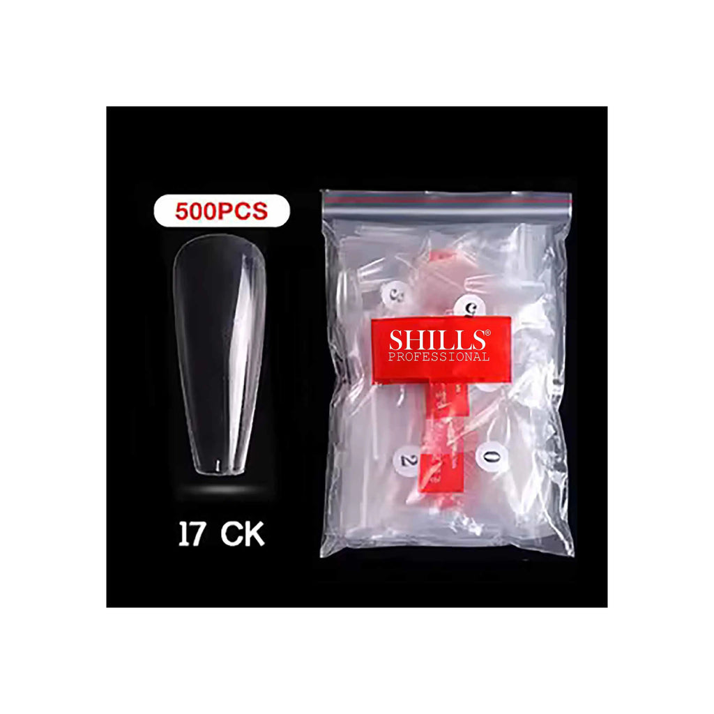 PKT 500pcs T-Shape Nail Tips Clear