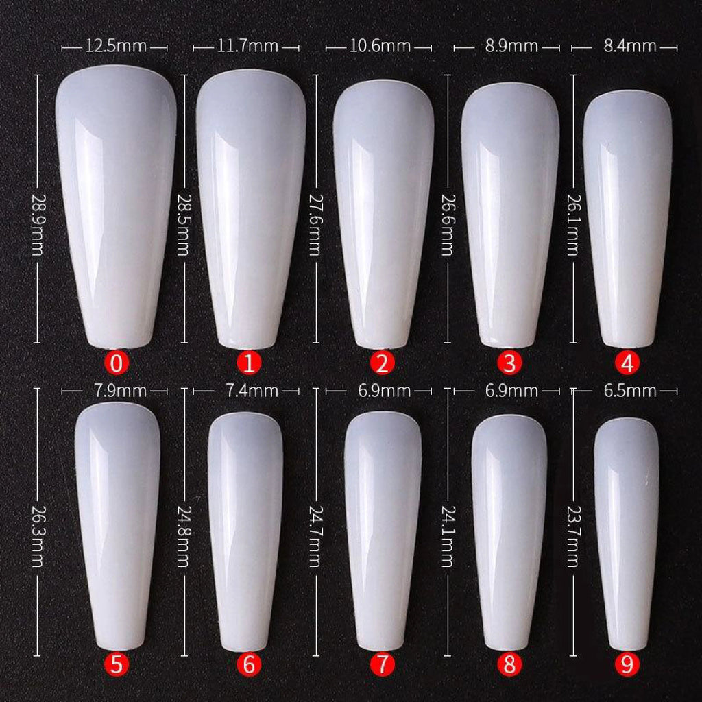 PKT 500pcs T-Shape Nail Tips Natural