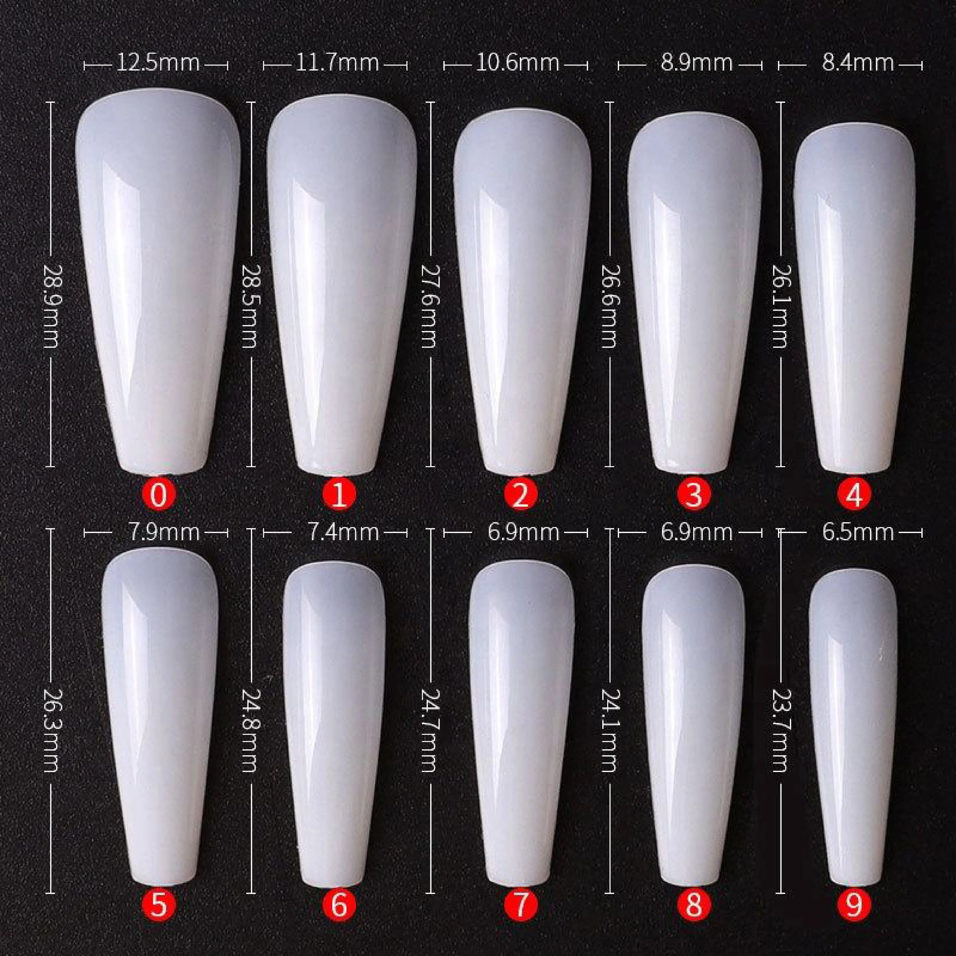 PKT 500pcs T-Shape Nail Tips Natural