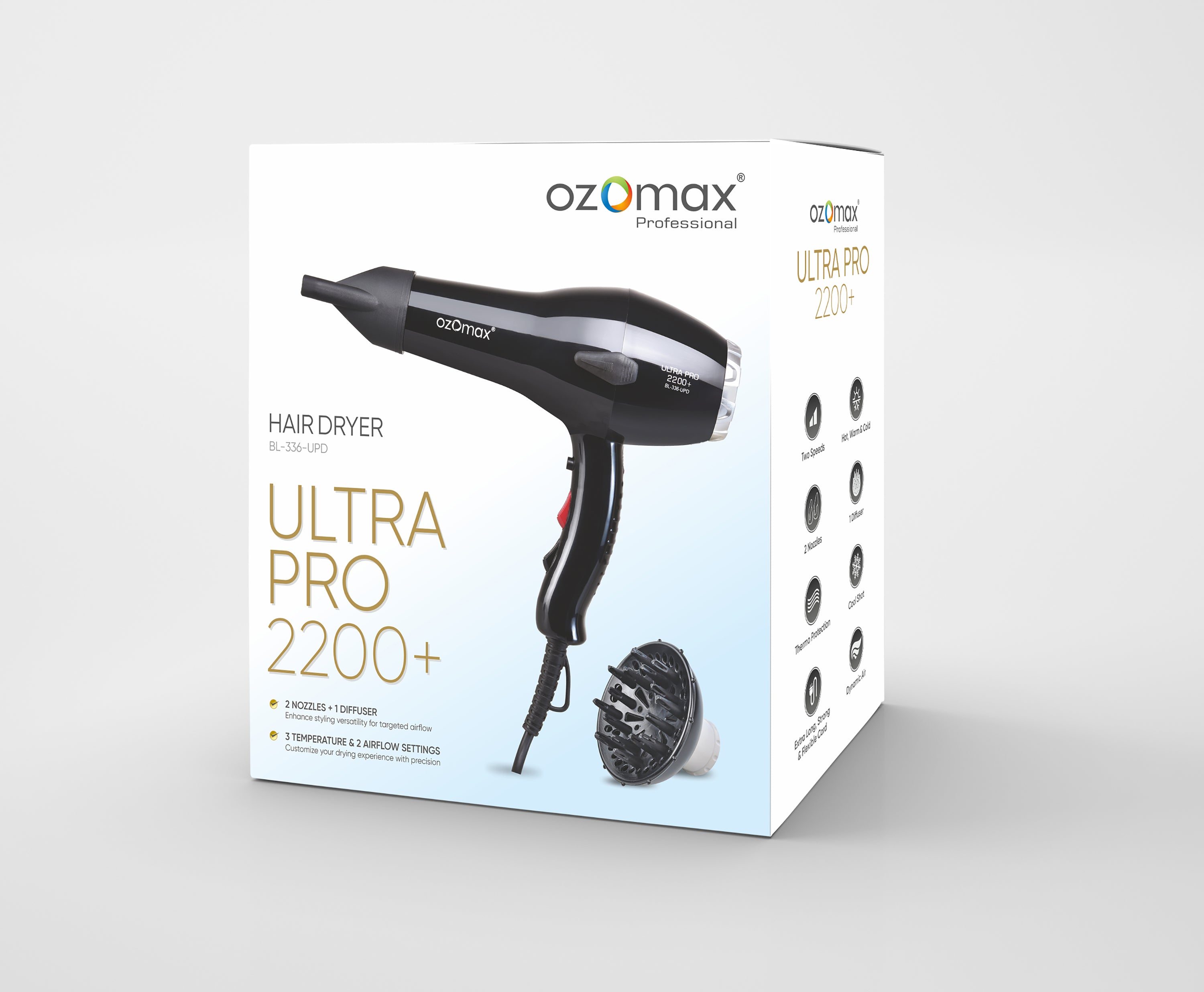 ULTRA PRO HAIR DRYER 2200+ Watt with Diffuser