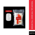 PKT 500pcs Medium Full Cover Nail Tips Natural