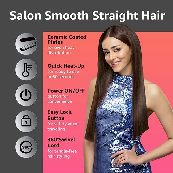 Adore Hair Straightener-Pink-VHSH-18-Pink