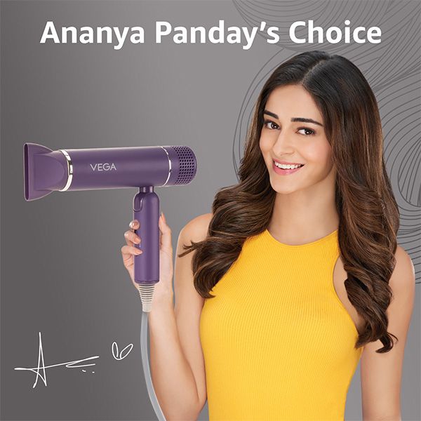 Ananya Panday with VEGA Style Pro 1600W Hair Dryer