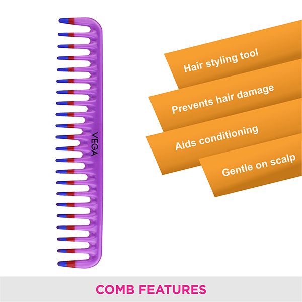 De-Tangling Comb - 1266 - Purple