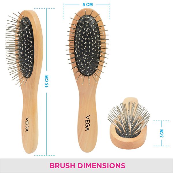 Compact Wooden Hair brush - R2-CB