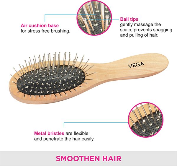 Compact Wooden Hair brush - R2-CB