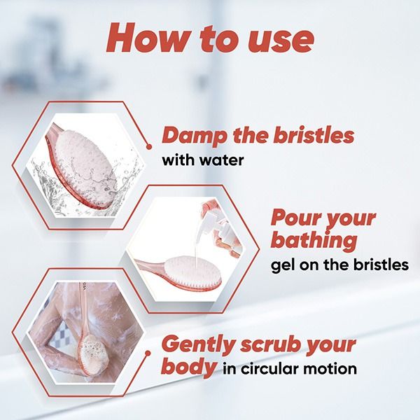 New Luxury Bristle Bath Brush - BA-1/3