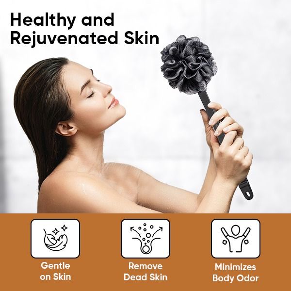 Vega Luxury Black Bath Brush - BA-1/8
