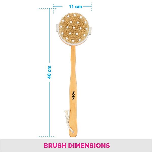 Bristle Bath Brush With Massager - NBA-1/2